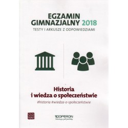 Historia Wiedza o społeczeństwie Egzamin gimnazjalny 2018 GIMN kl.1-3 Testy i arkusze